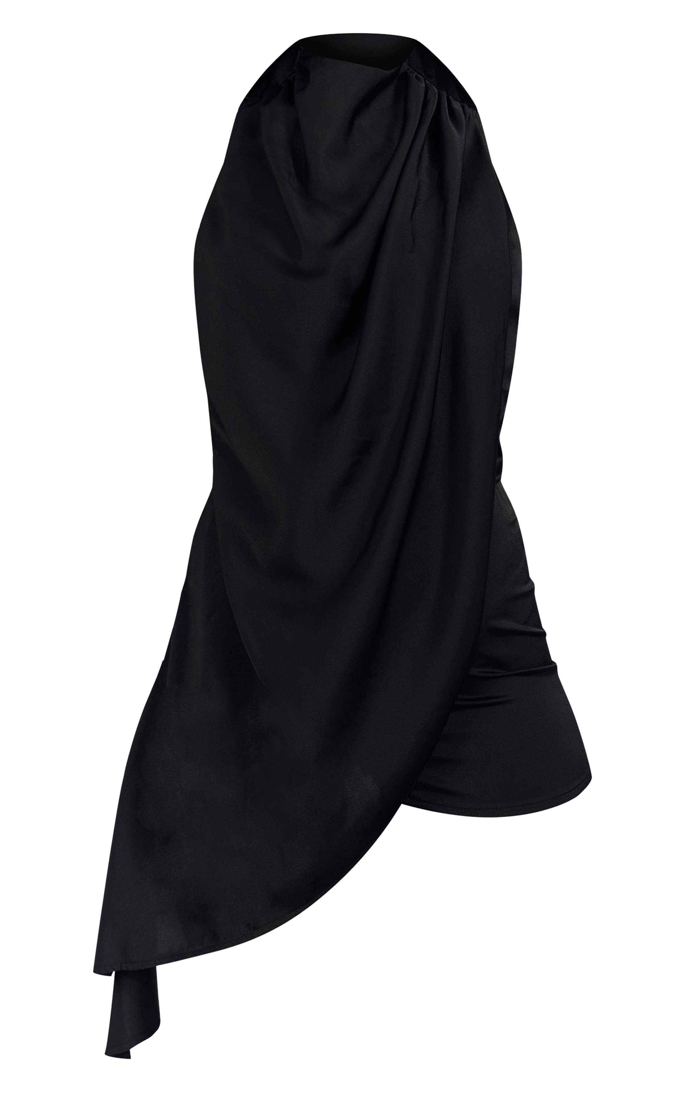 Noir Combinaison Courte Dos Nu En Satin