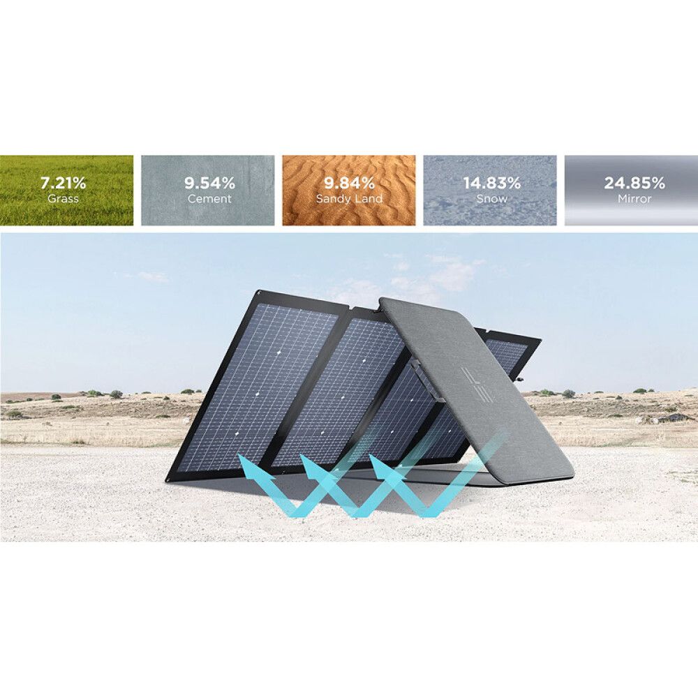 SOLCELLEPANEL ECOFLOW BÆRBAR DOBBELSIDET 220W