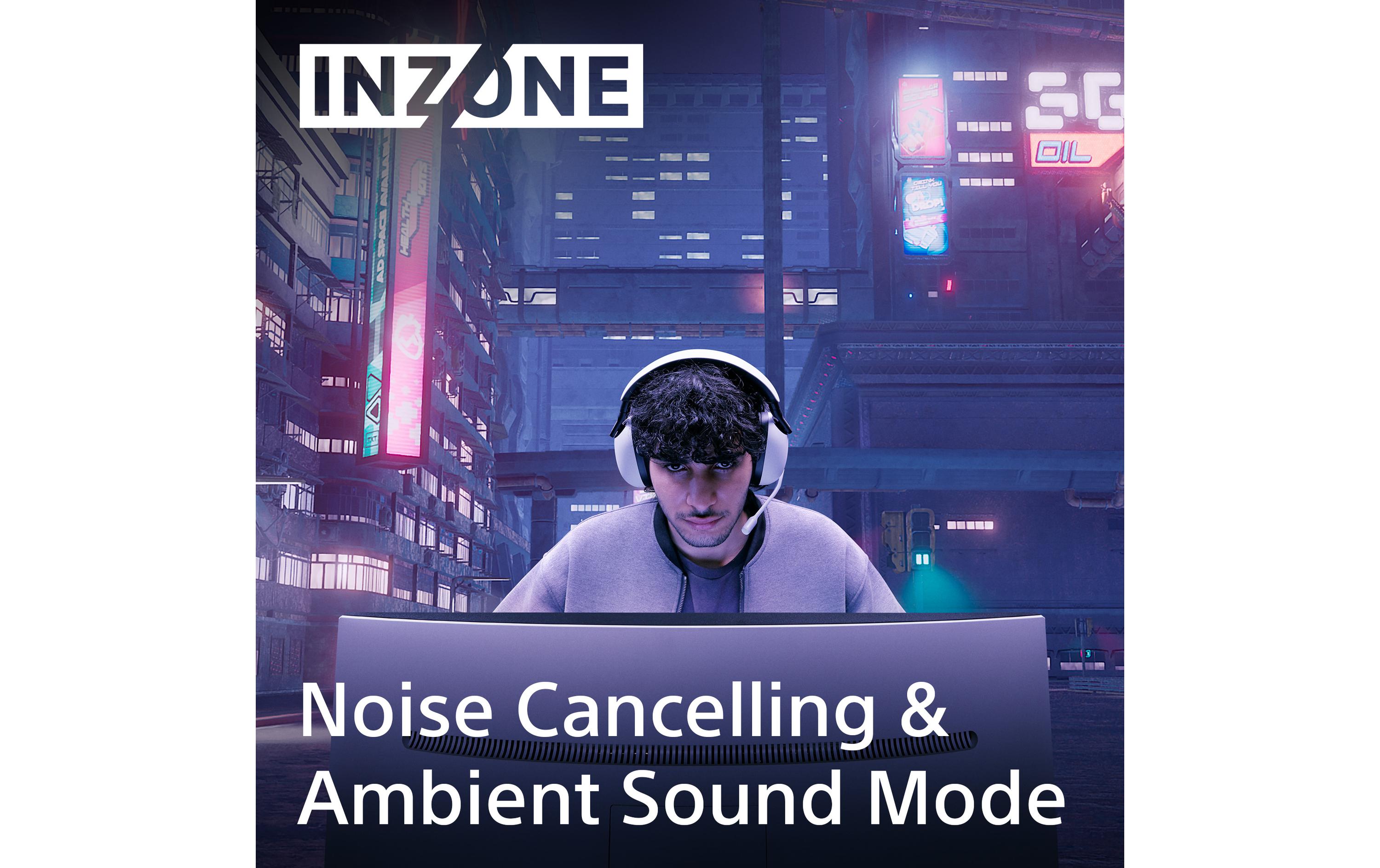 Headset INZONE H9 Weiss<br>Kabelloses Gaming-Headset mit Noise-Cancelling für die PS5 und den PC