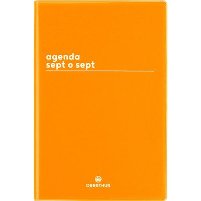 Agenda Boréal Sept O Sept - 1 semaine sur 2 pages - 10 x 15 cm - moutarde - Oberthur