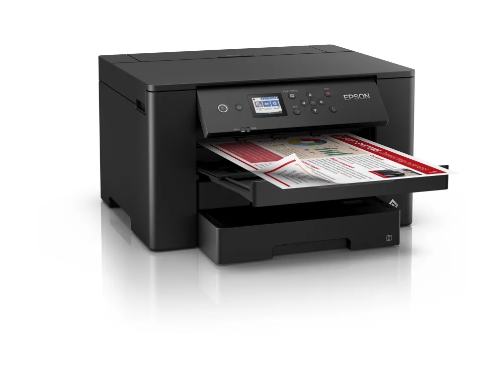 Epson WorkForce WF-7310DTW - Printer - farve - Duplex - blækprinter - A3 - 4800 x 2400 dpi - op til 25 spm (mono) / op til 12 spm (farve) - kapacitet: 500 ark - USB 2.0, LAN, Wi-Fi(n)