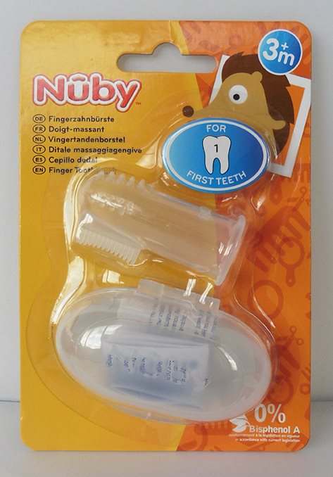 NUBY Finger-Zahnbürste mit Aufbewahrungsbox 1 Stk