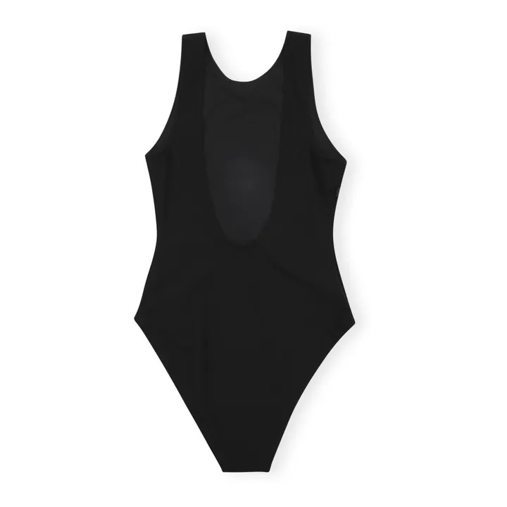 Ganni Maillot 1 Pièce Sporty Matières Recyclées | Noir