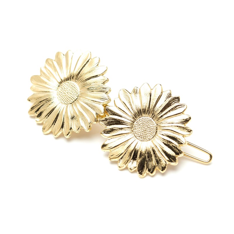 barrette fleurs doré à l'or fin - MAÏA