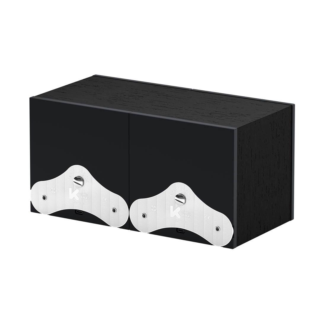 SwissKubik Masterbox Wenge-Holz Schwarz - 2 Uhren