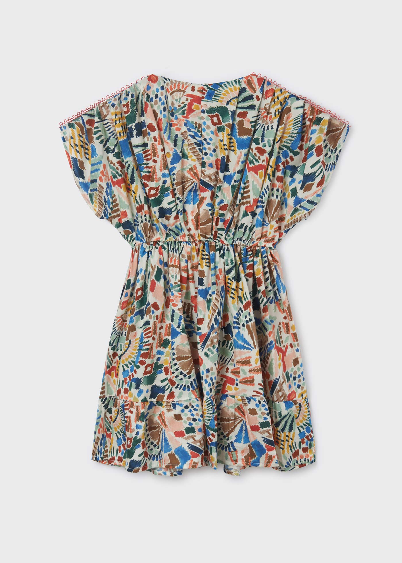 Vestido de algodão estampado para meninas