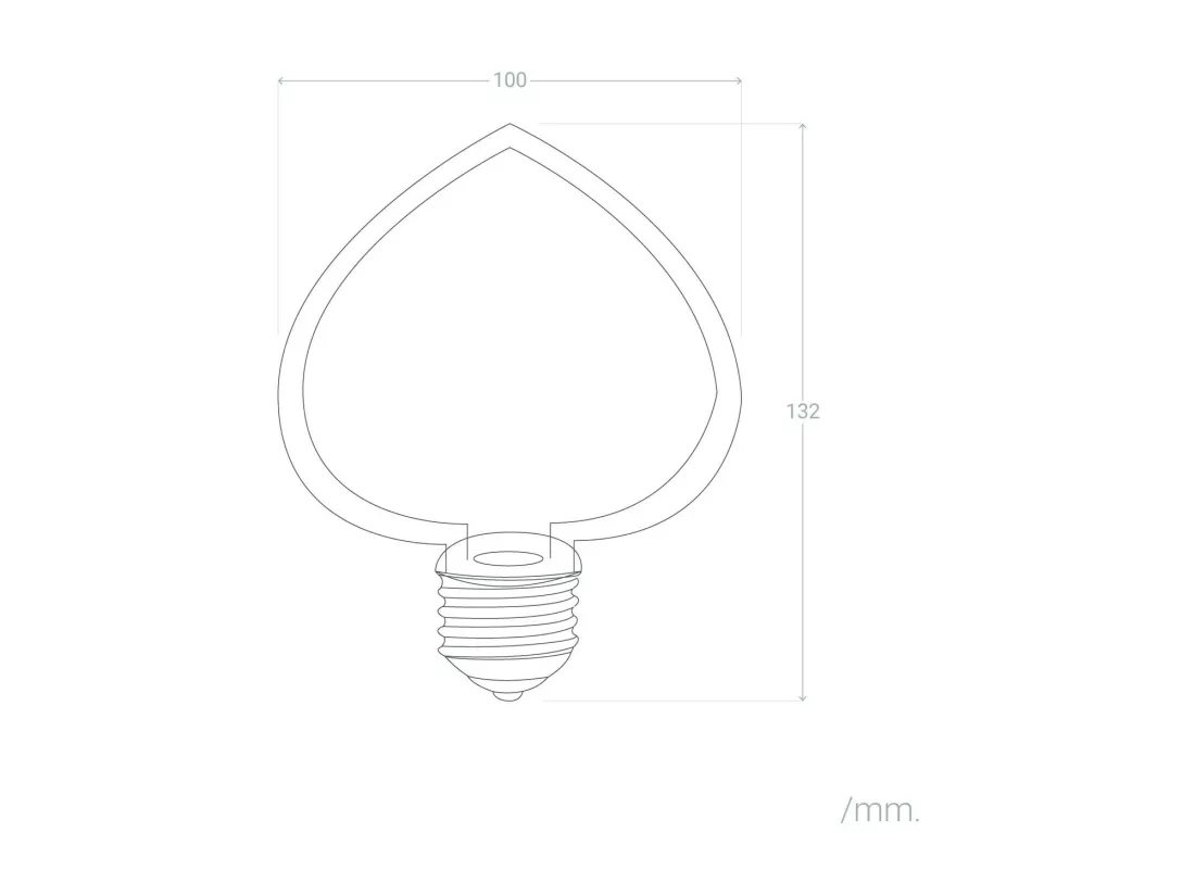 Ampoule LED Filament E27 4W 400 lm Néon Heart No Flicker 2200K Blanc chaud