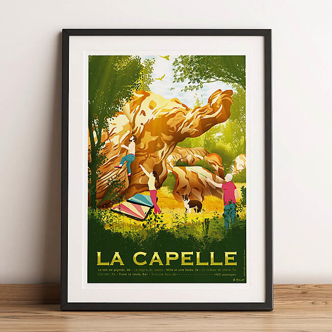 LA CAPELLE AFFICHE A3 VINTAGE