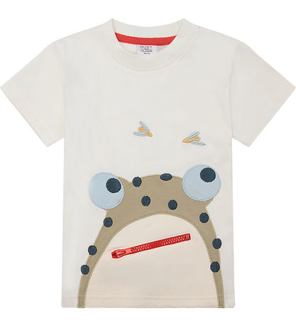 Hust and Claire T-Shirt - Anton - Ivory m. Tasche