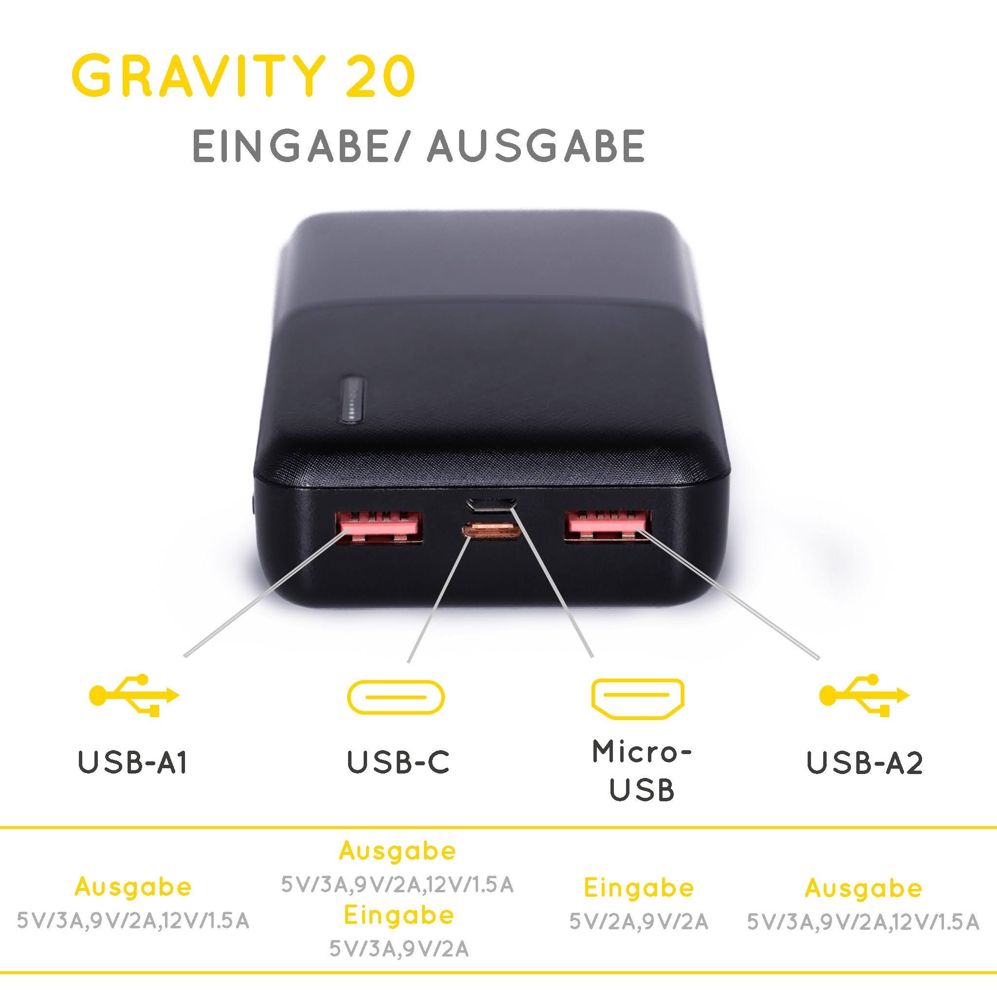 Gravity 20 Powerbank 20'000mAh