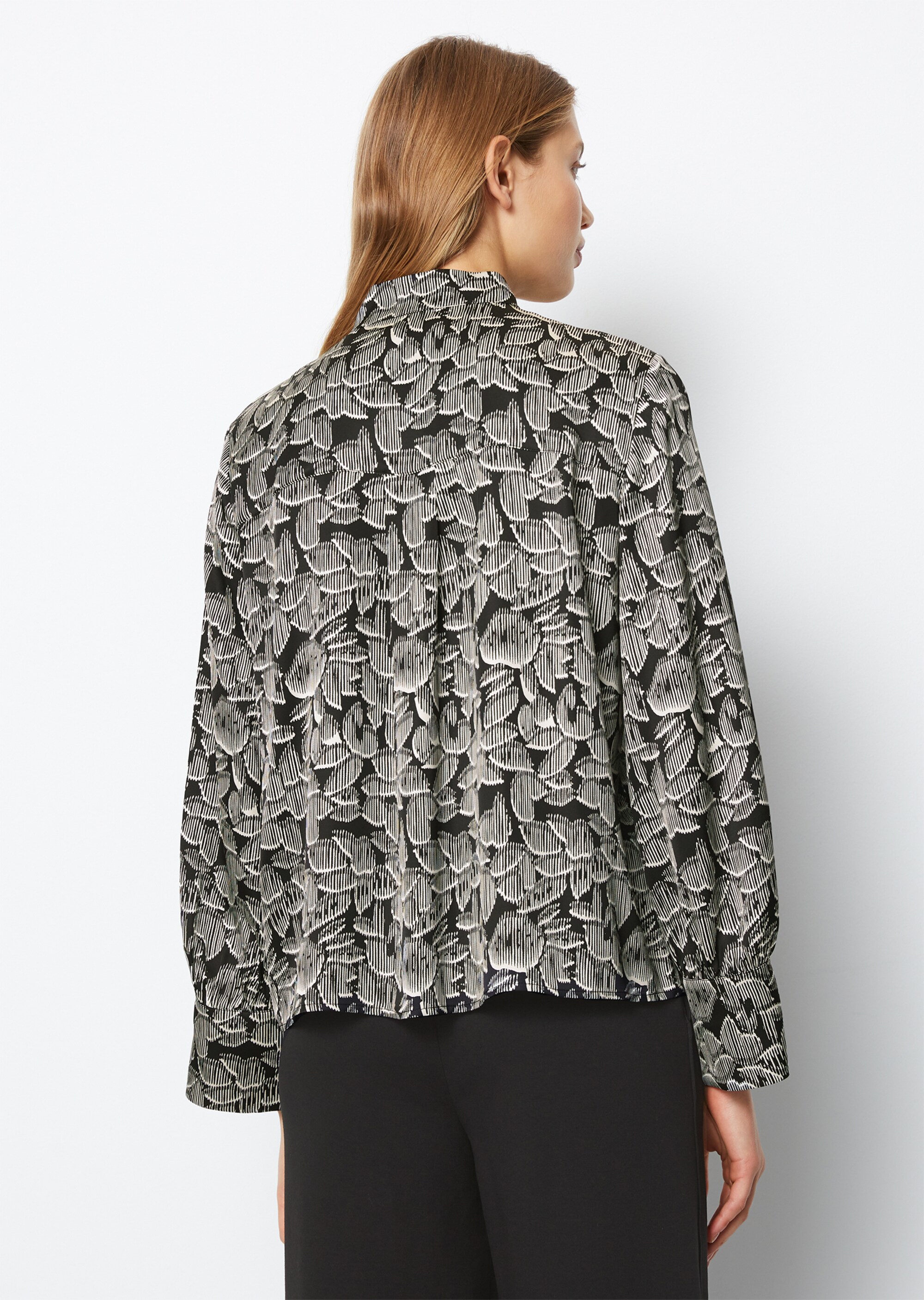 Bluse regularaus Viskose-Satin