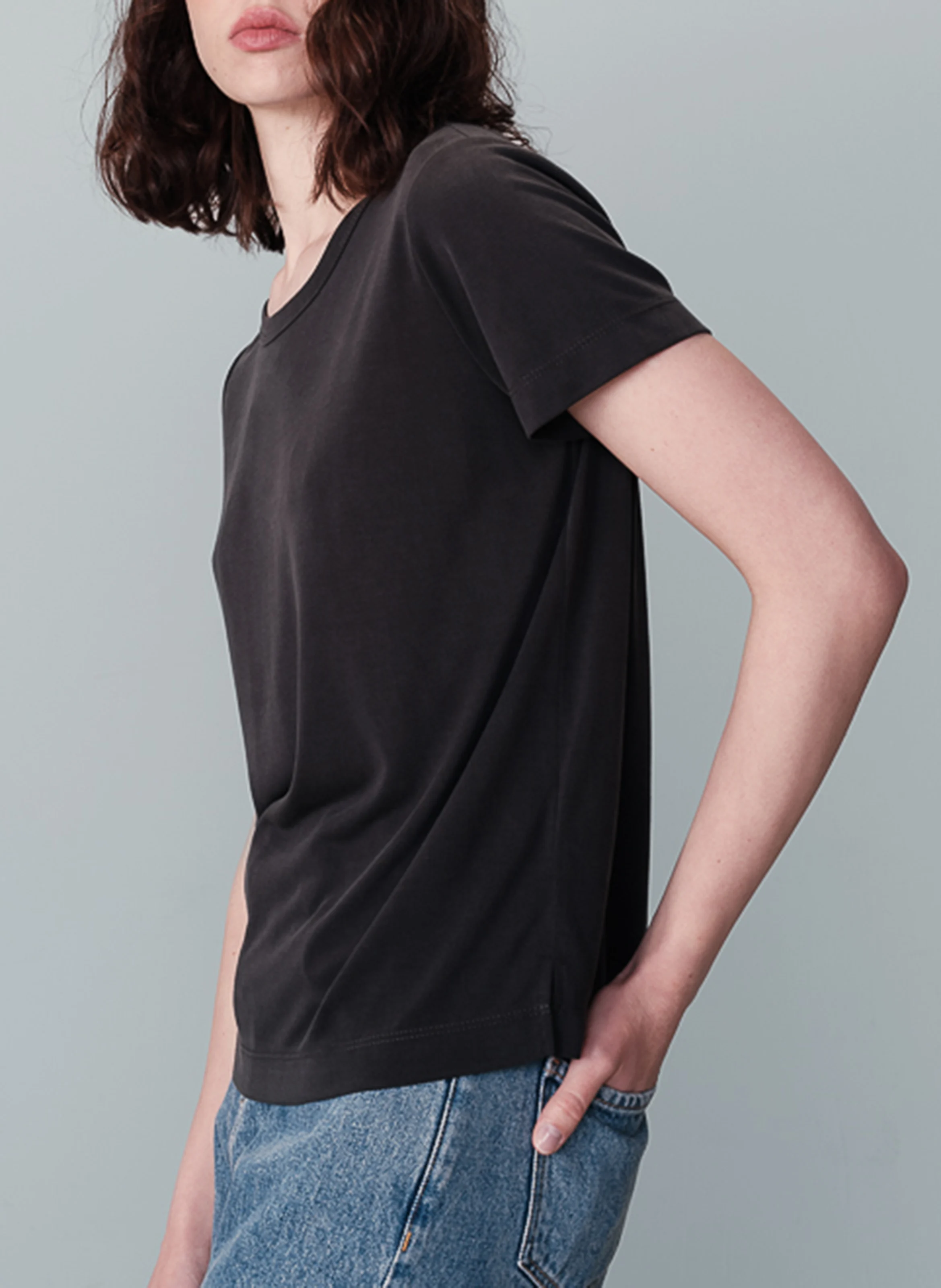 NELL - Tee-shirt droit manches courtes | Argent