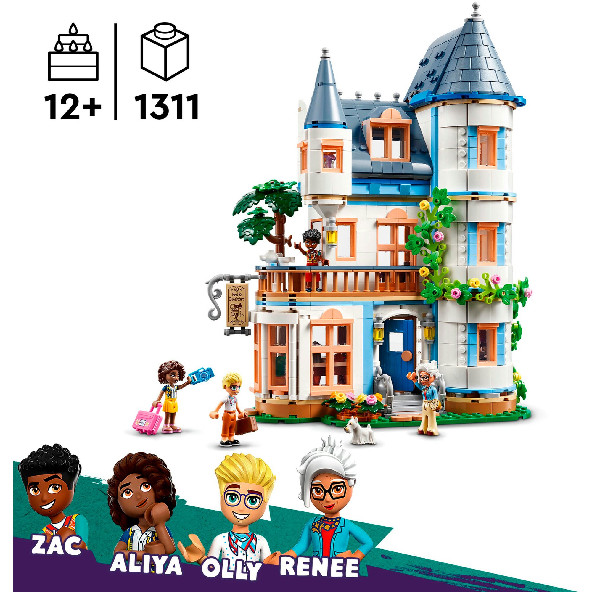 LEGO Konstruktionsspielzeug Friends Burg mit Ferienunterkunft