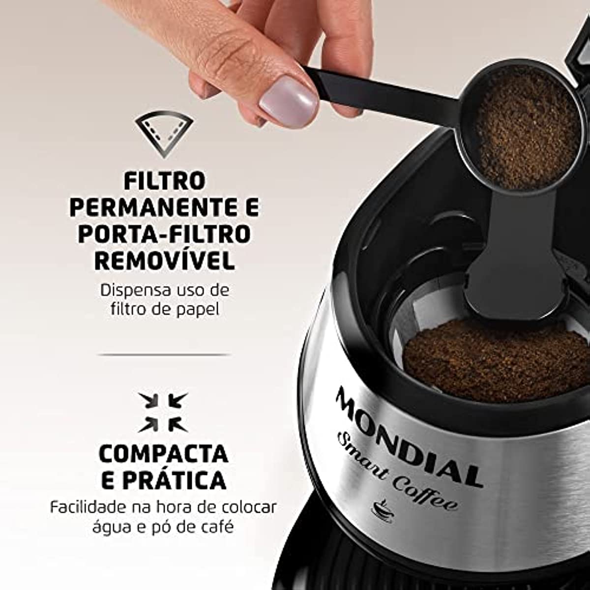 Cafeteira Mondial 2 x&iacute;caras Smart Coffee C-42-2X-BI CAFETEIRA C-42-2X-BI 127V/60HZ 2 X&Iacute;CARAS