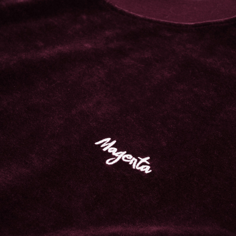 T-SHIRT VELOURS - BORDEAUX