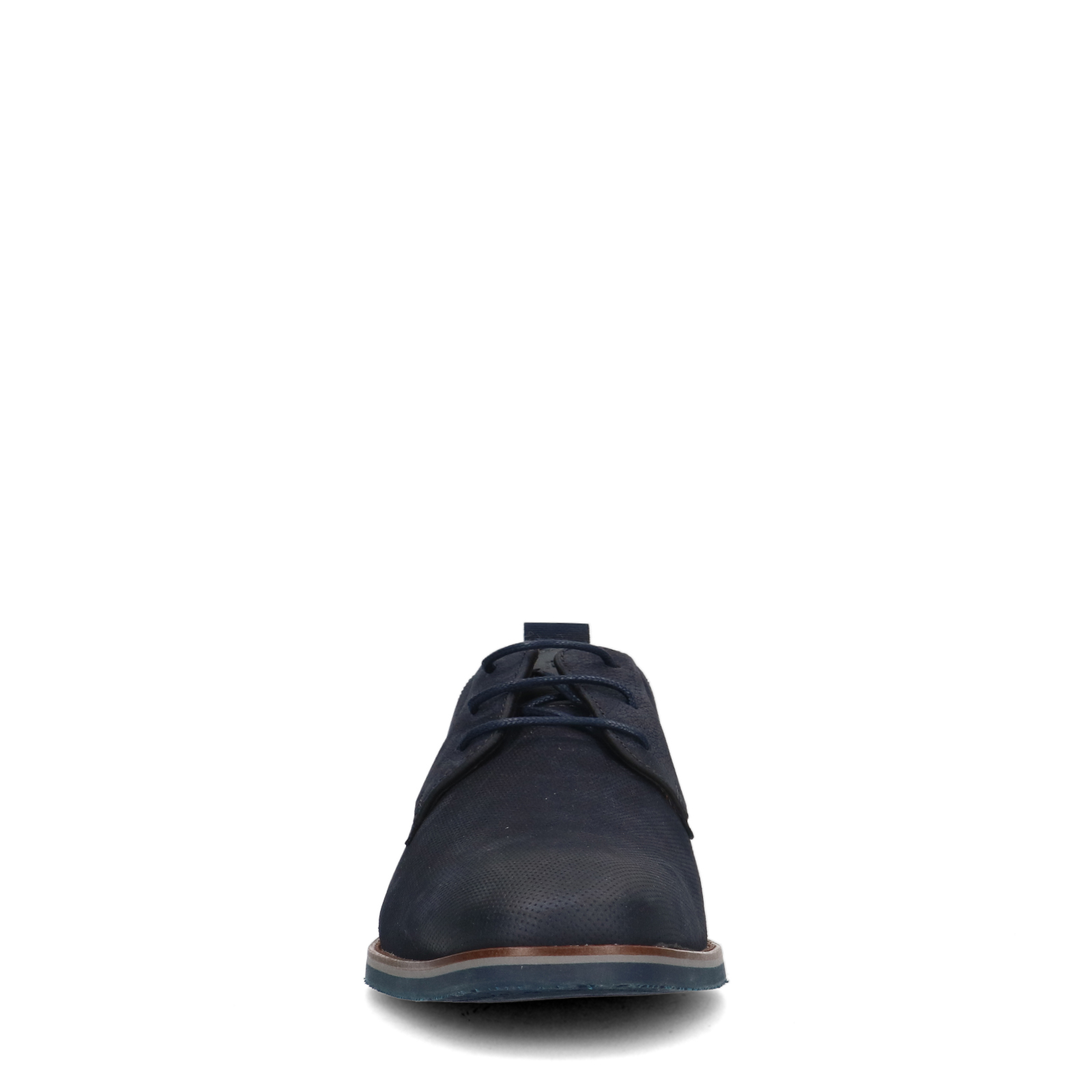 Blauwe nubuck veterschoenen