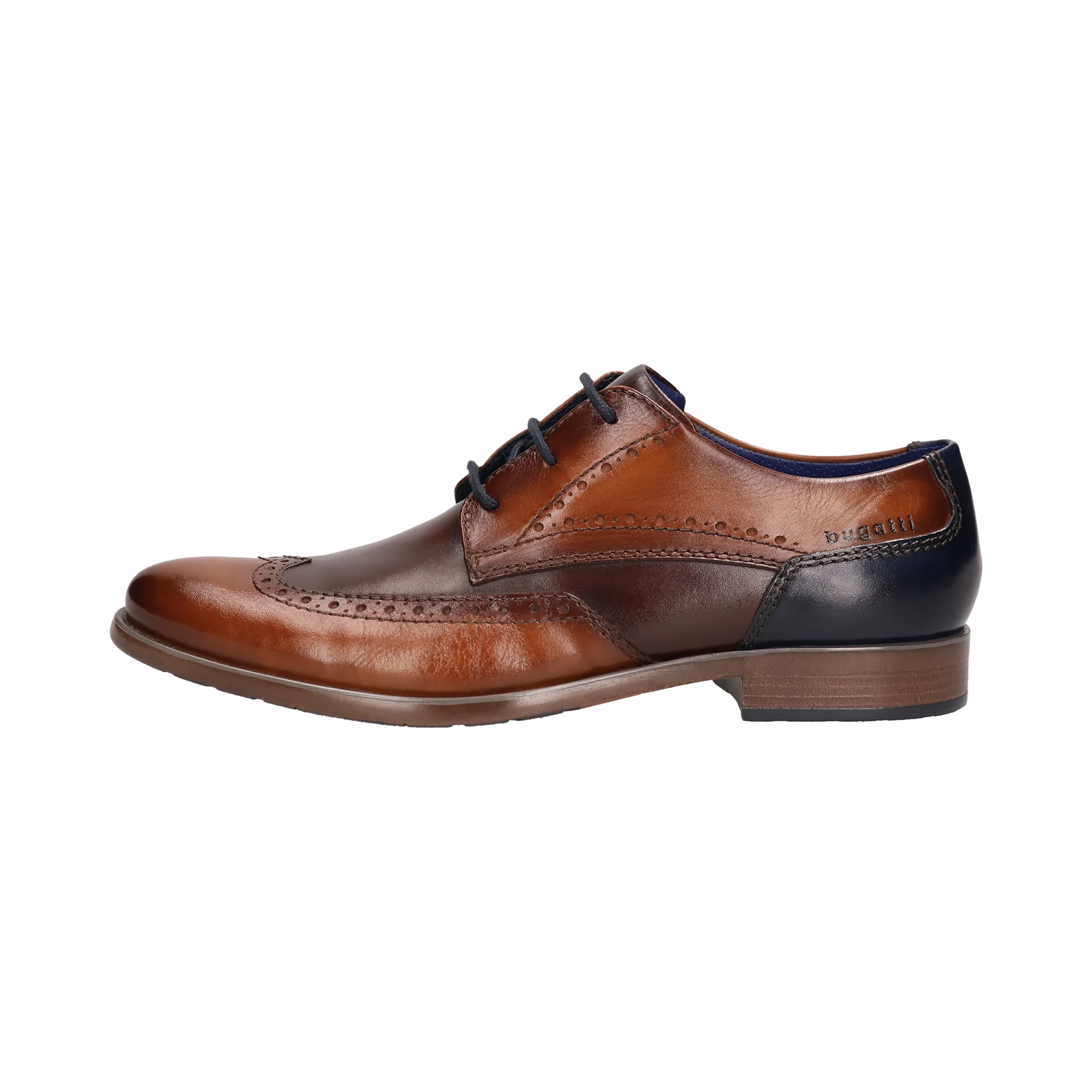 Leder Business Schnürer cognac