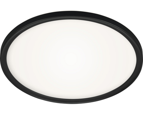 LED plafondlamp 22W 3000 lm 4000 K Ø 42 cm Slim zwart + Achtergrondverlichting