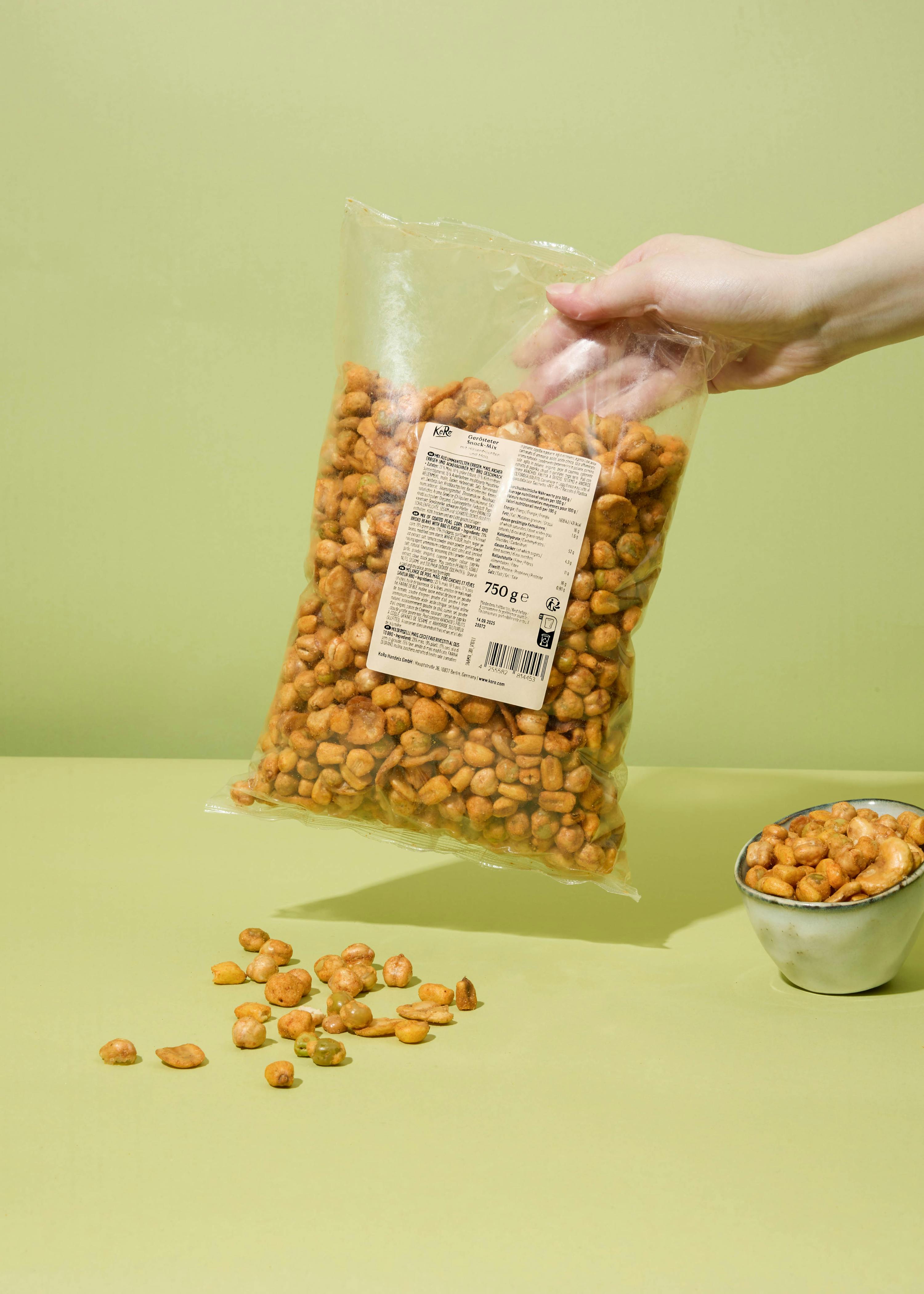 Gerösteter Hülsenfrüchte-Snack-Mix mit Mais 750 g