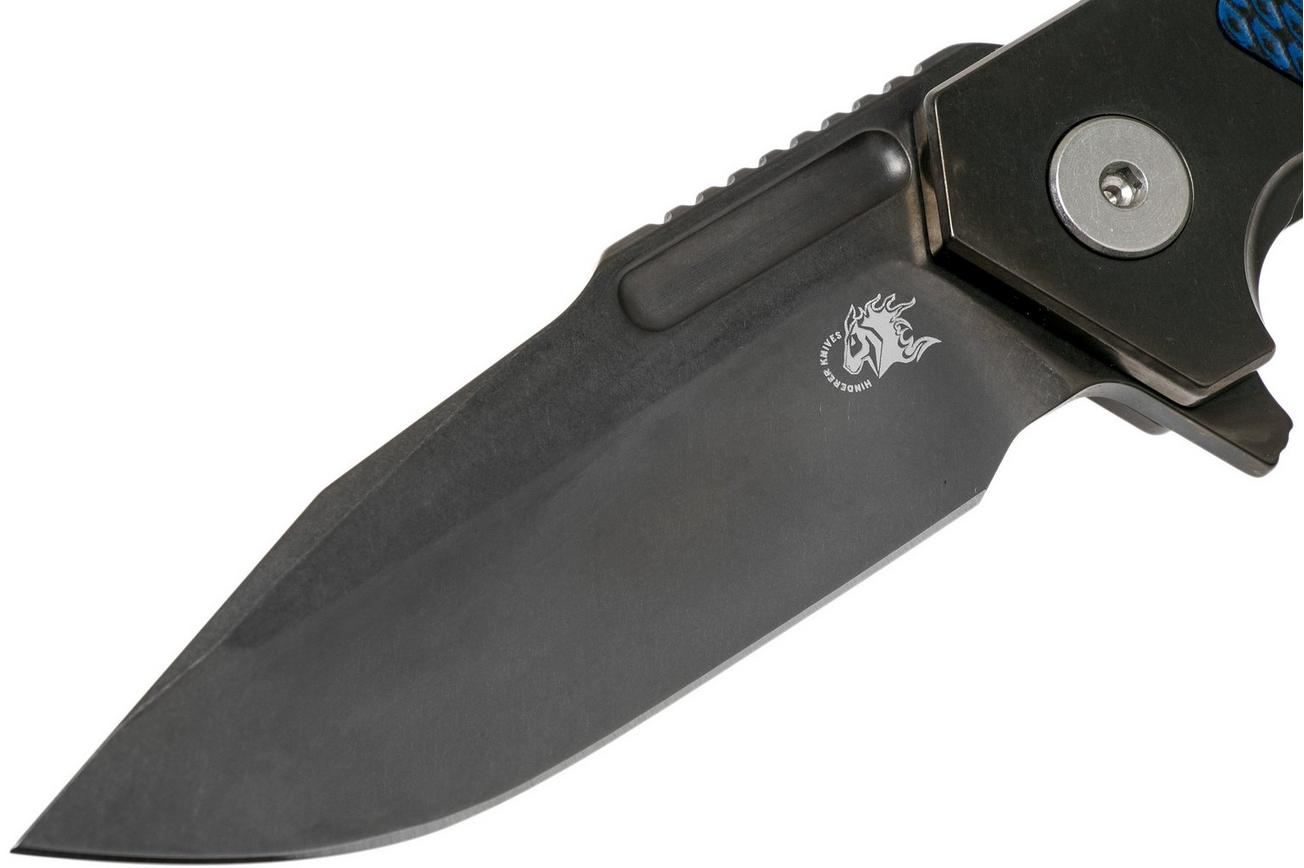 Rick Hinderer Fulltrack Spanto Black DLC S35VN Black/Blue G10 zakmes