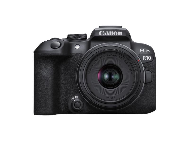 Canon Fotokamera EOS R10 RF-S 18-45 und RF 75-300 Kit Fotokamera mit zwei Objektiven