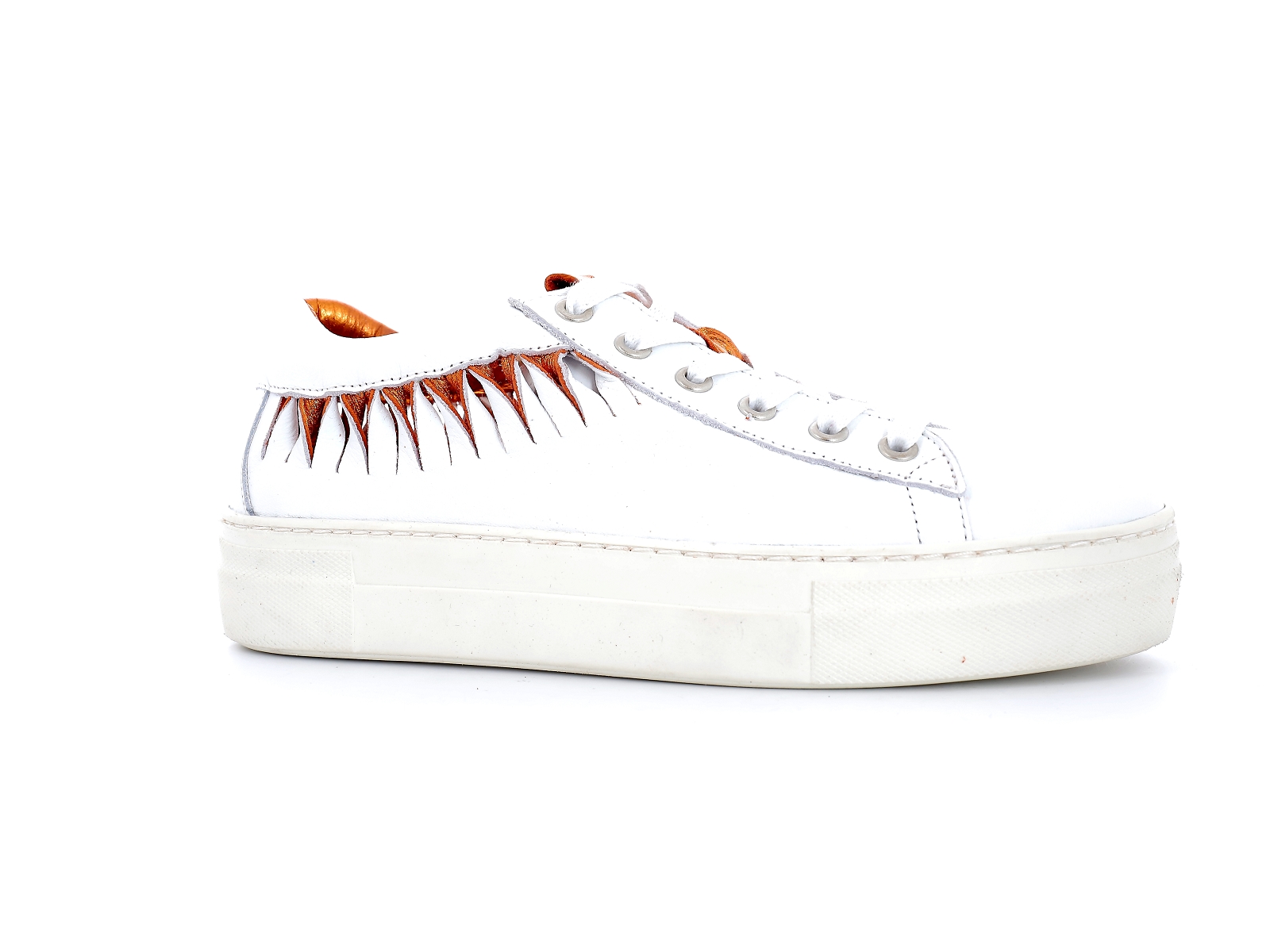 Metamorf ose-LAFFY Cuir Blanc Orange