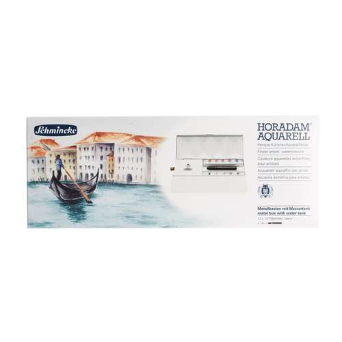 Schmincke HORADAM® AQUARELL, Metallkasten mit Wassertank und Reisepinsel