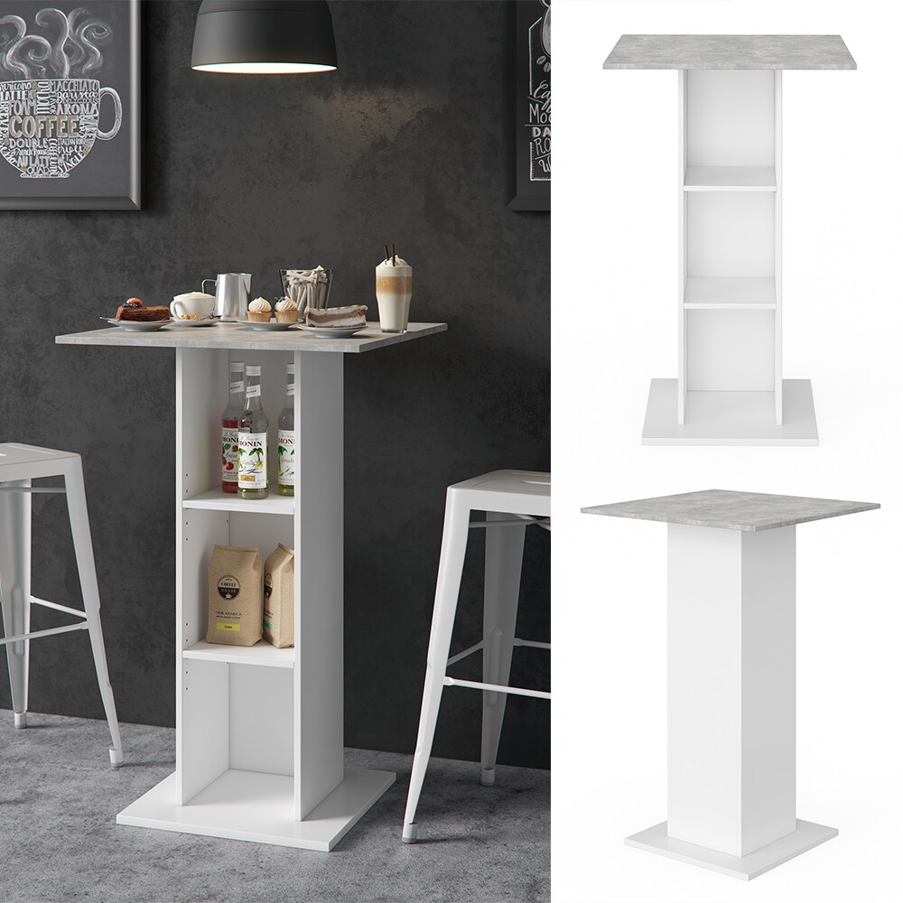 Vicco Bartisch Rodeo Bartresen Stehtisch Tisch Tresentisch Loungetisch Weiß Beton