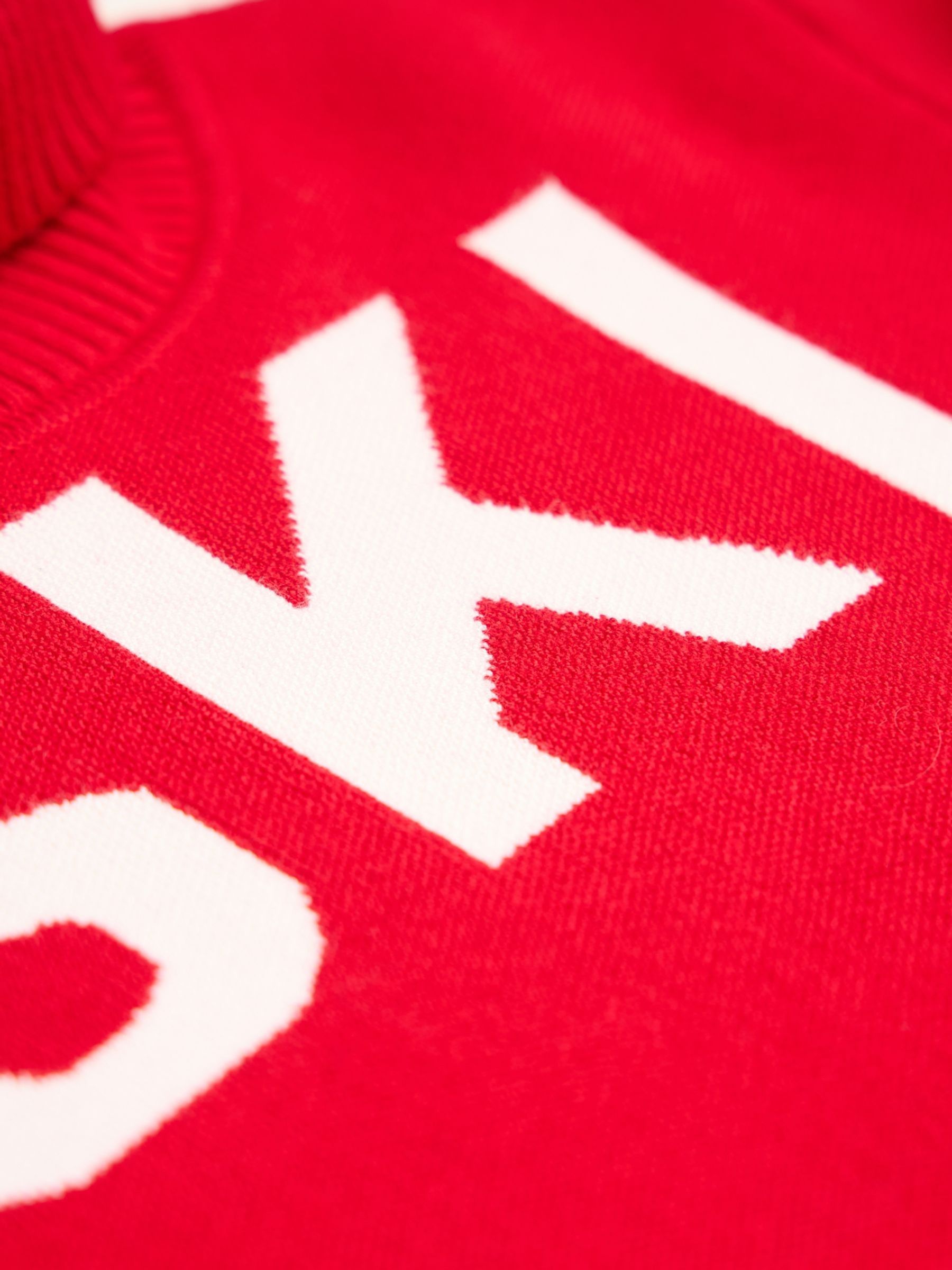 Rood - The Little Tailor Kids Ski Text Christmas Jumper