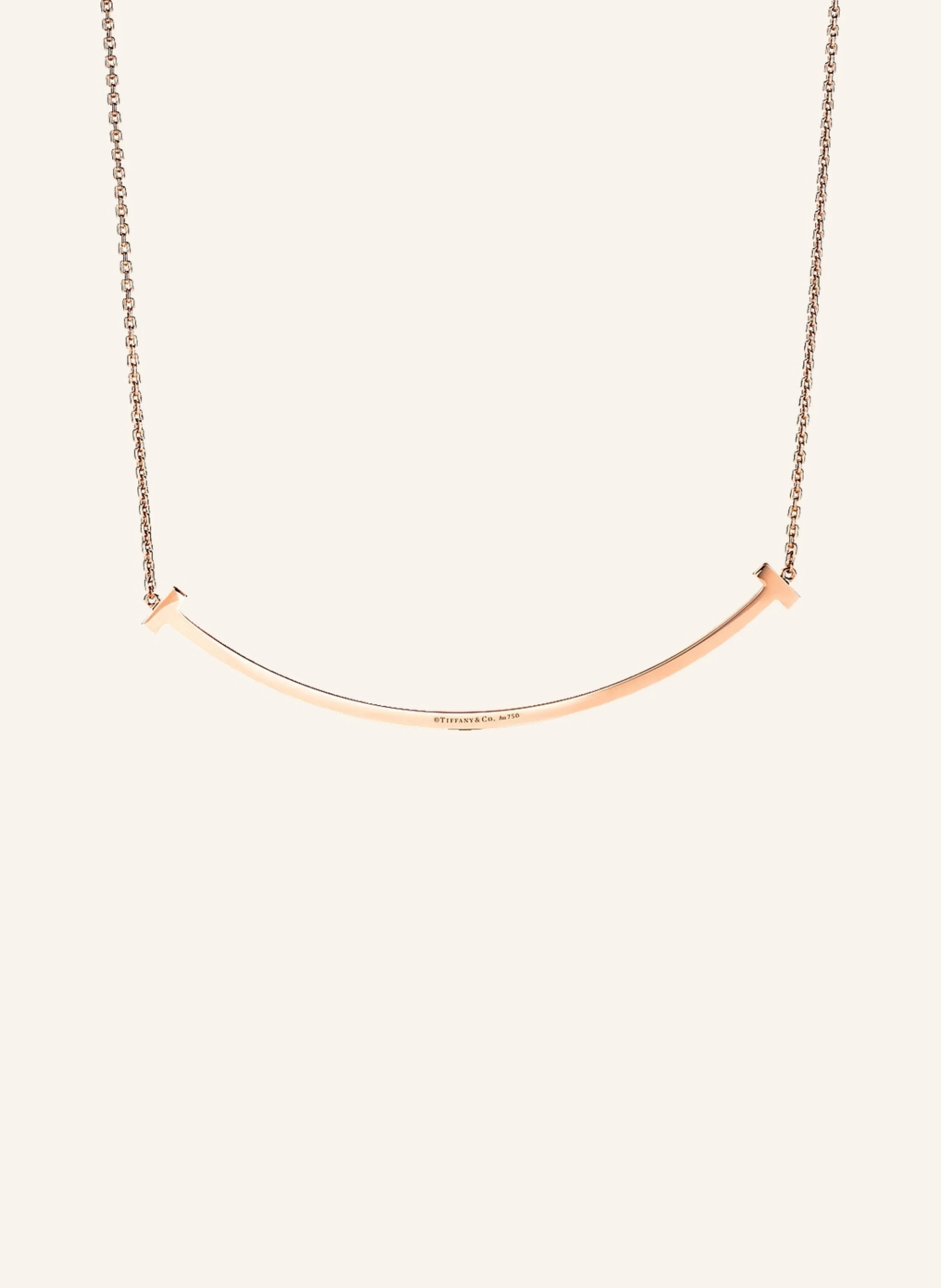 TIFFANY & Co. Tiffany T Smile Extra Large HALSKETTE aus 18 Karat Roségold