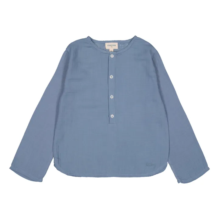Louis Louise Kurta Oncle Gaze de Coton | Bleu