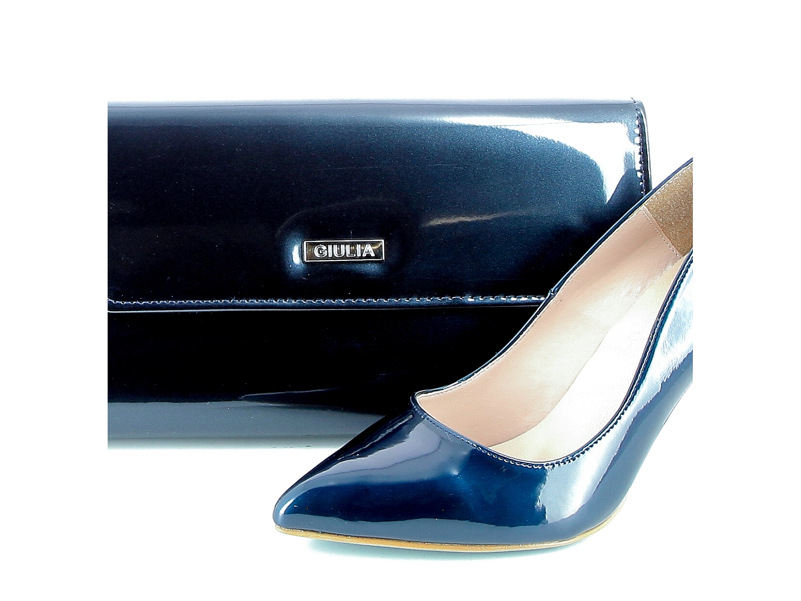 Giulia-HANDBAG G. Vernis Marine