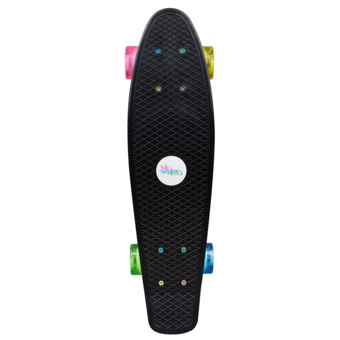 Skateboard - fun - neon mit Leuchtrollen