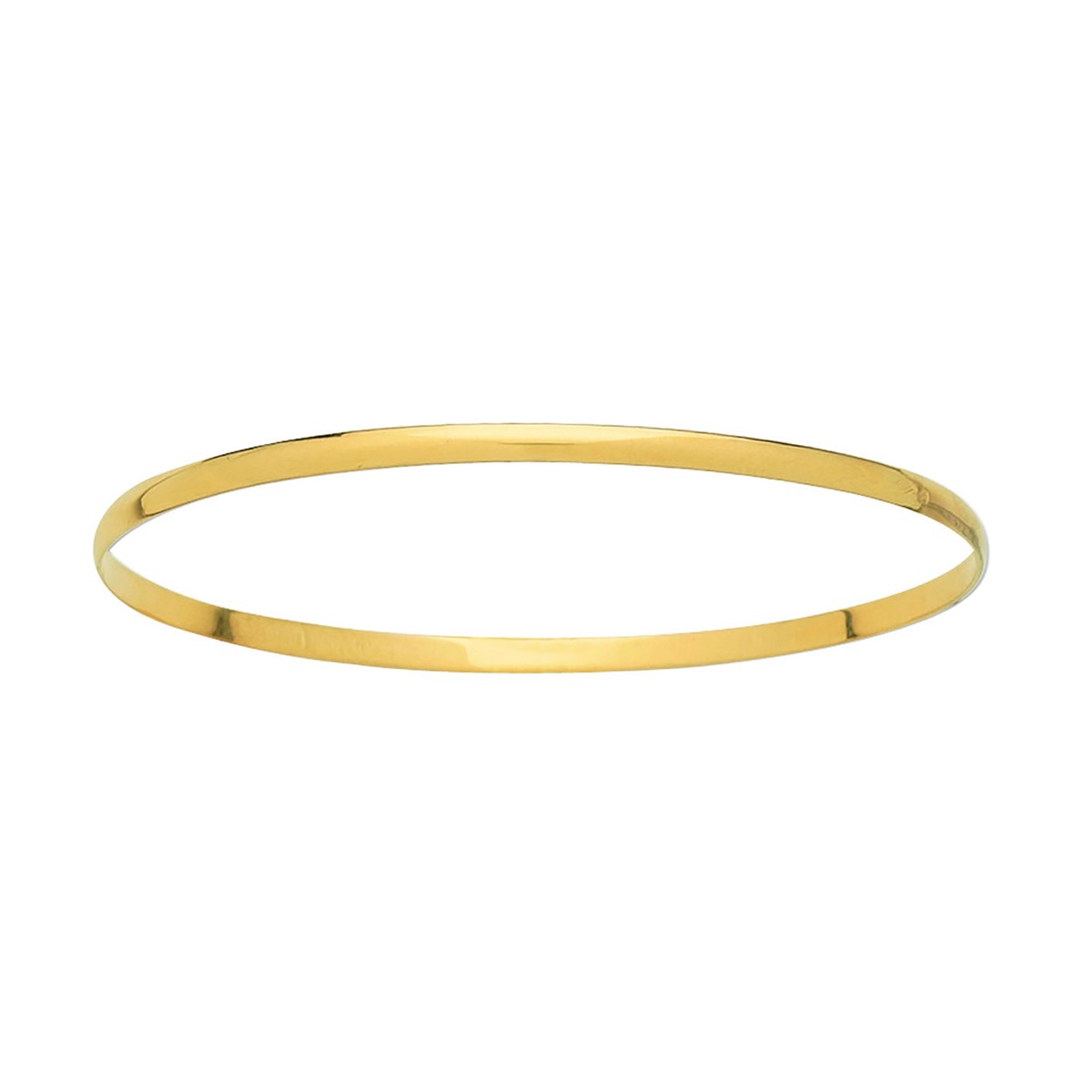 Bracelet Brillaxis jonc or massif 1/2 plat 5 mm