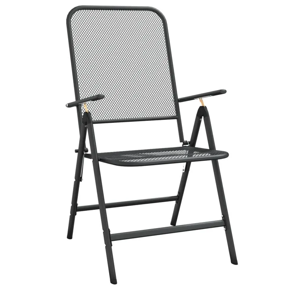 vidaXL - Tuinset - Antraciet - Metaal - 7 stuks
