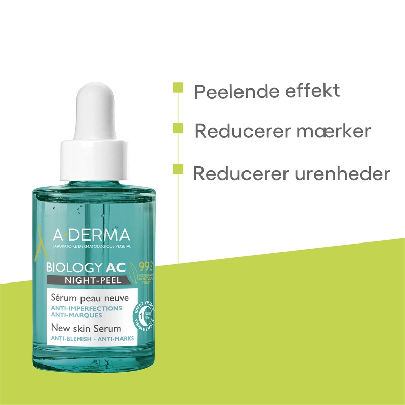 A-DERMA Biology AC Night Peel New Skin Serum 30 ml
