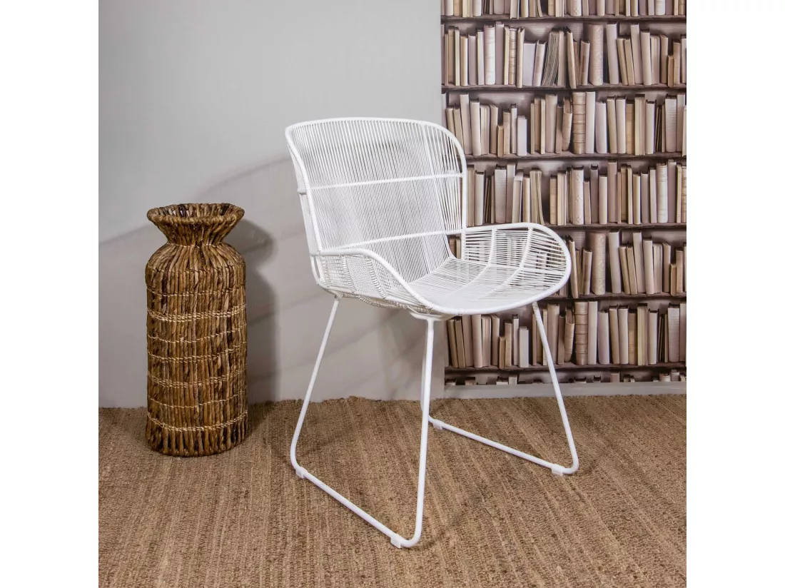 Now's Home - Fauteuil De Table Blanc Indoor 74x66.5x82.5cm Con Dao