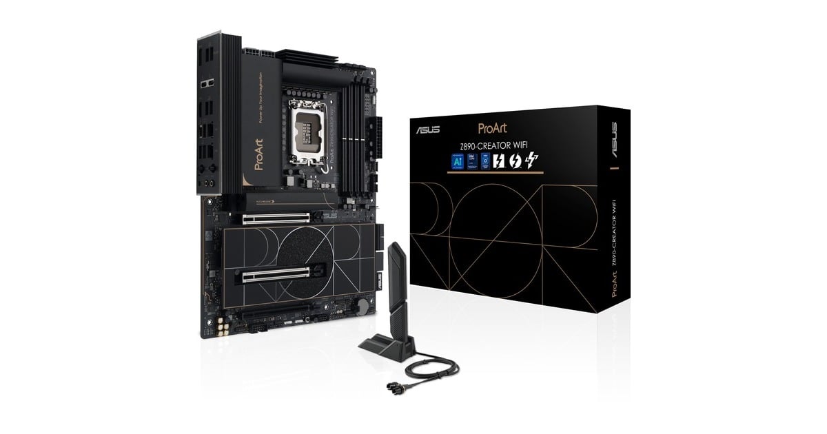 ASUSProArt Z890-CREATOR WIFI socket 1851 moederbord  (RAID, 2.5Gb-LAN, 10Gb-LAN, Wi-Fi 7, BT, Sound, ATX)