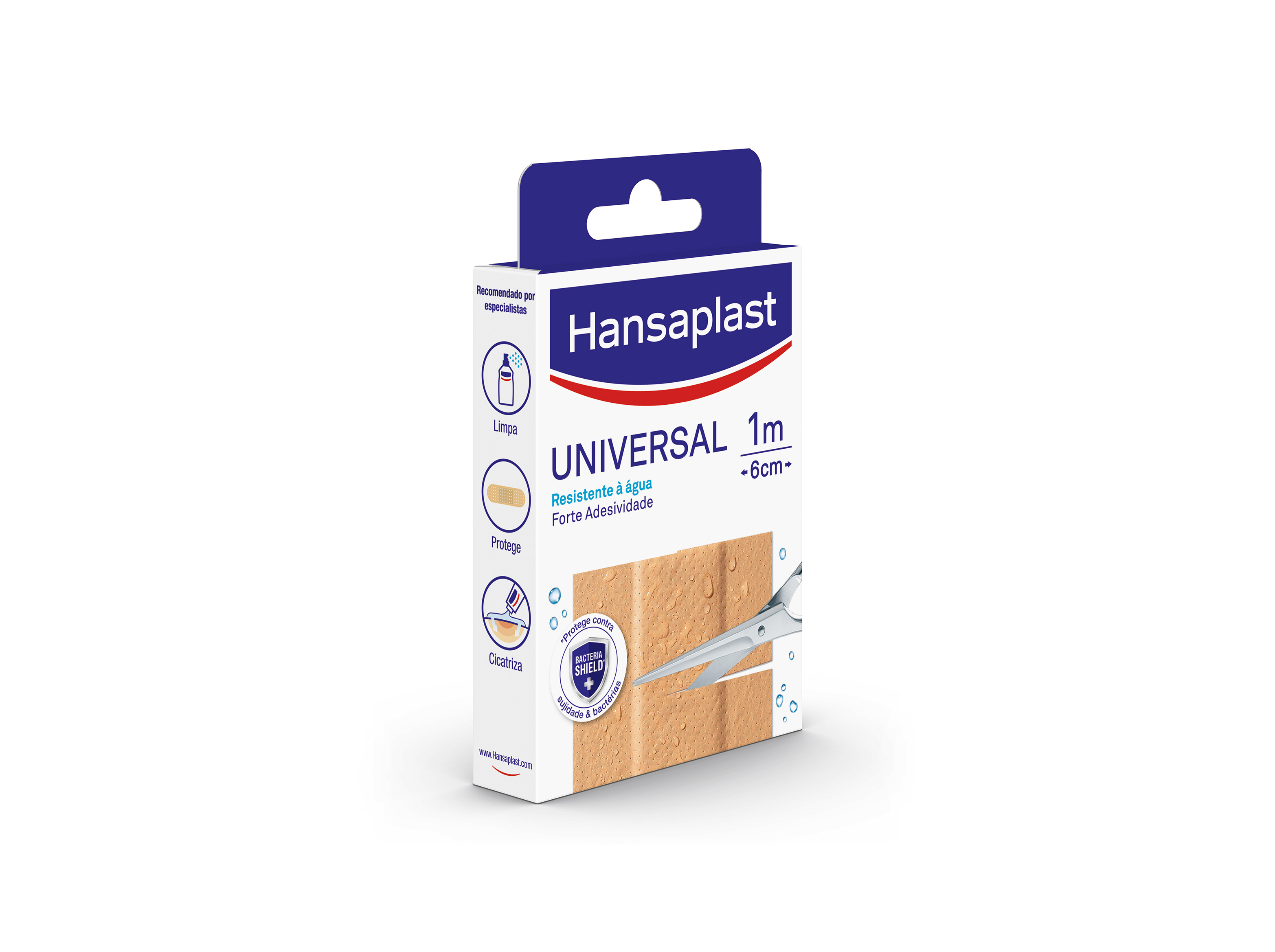 Pensos de Feridas Universal em Banda para Recortar HANSAPLAST 10 un 1m x 6cm