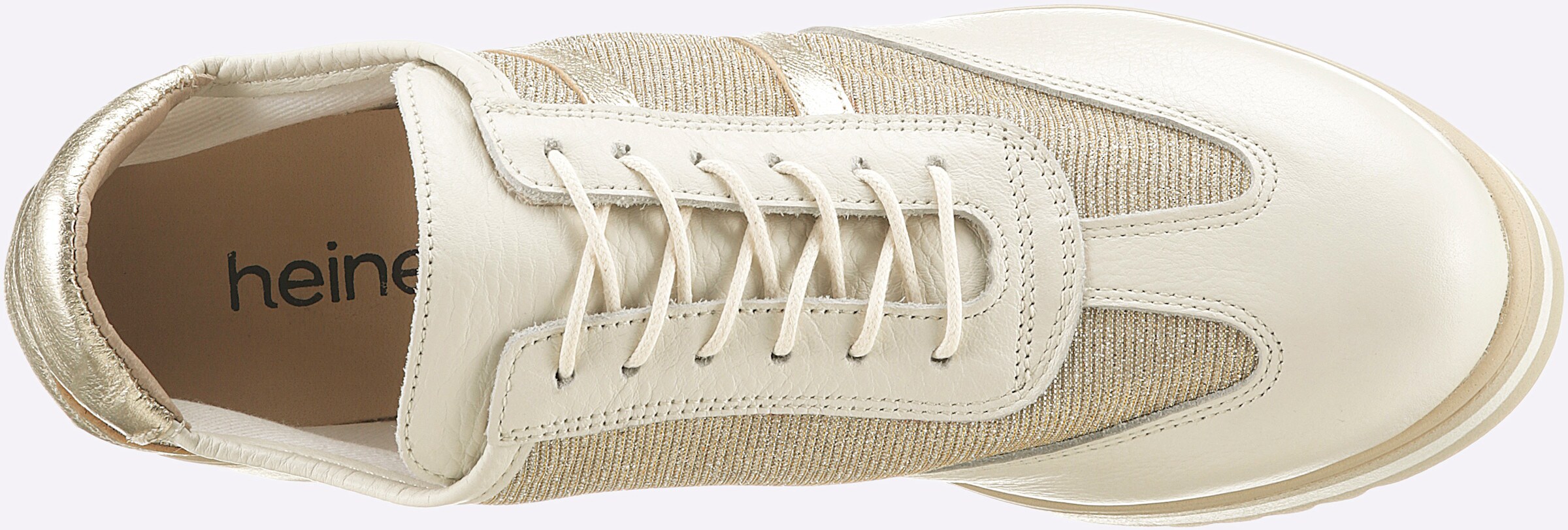 heine Schnürer in creme-goldfarben