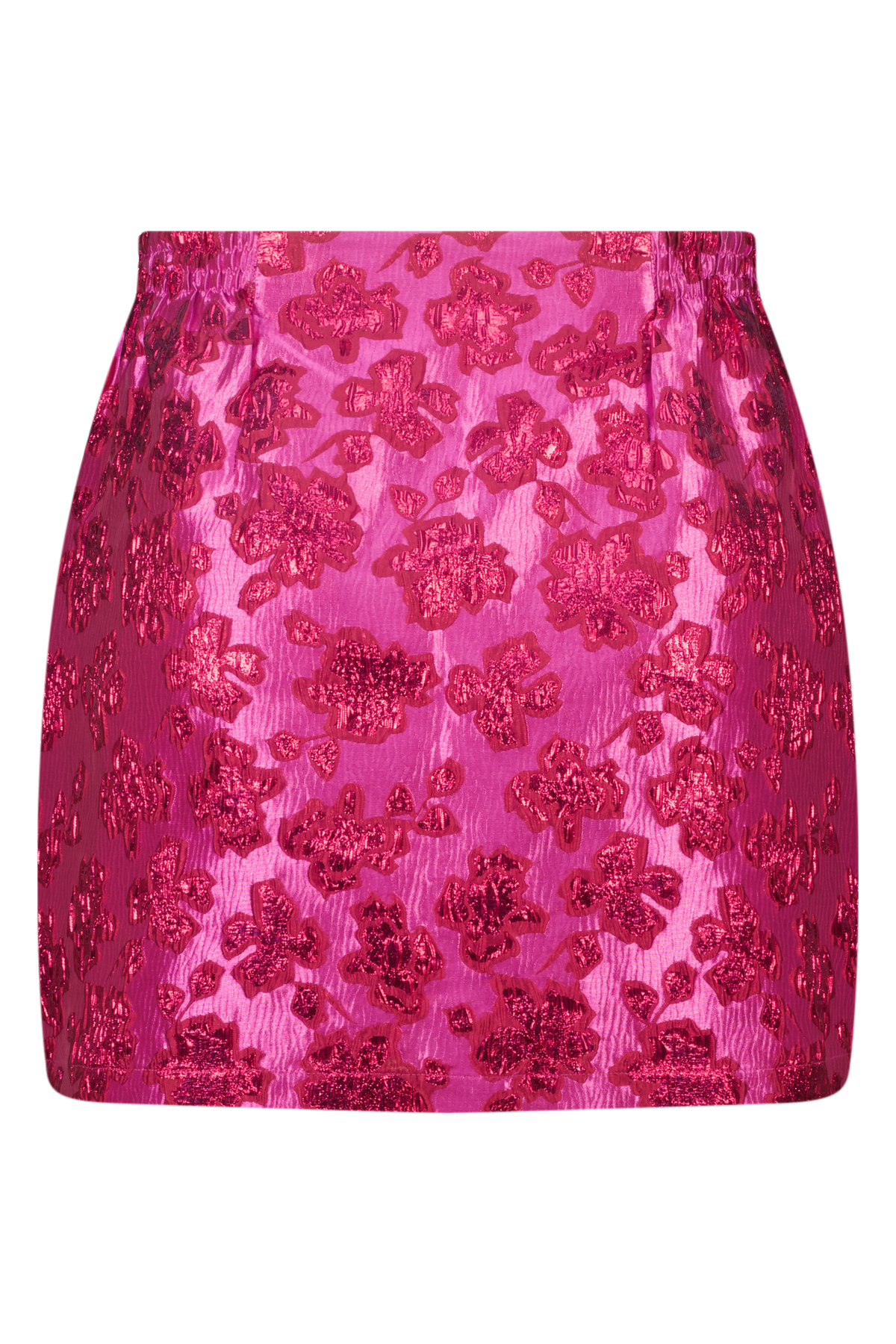 Glitter jacquard rokje met overslag look Multi Pink