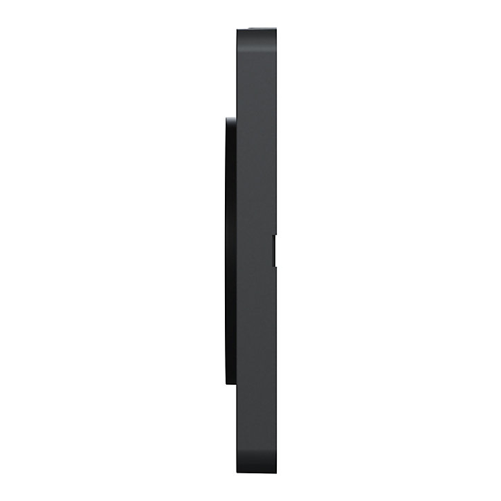 Plaque de finition simple Schneider Electric Odace Touch miroir liseré anthracite