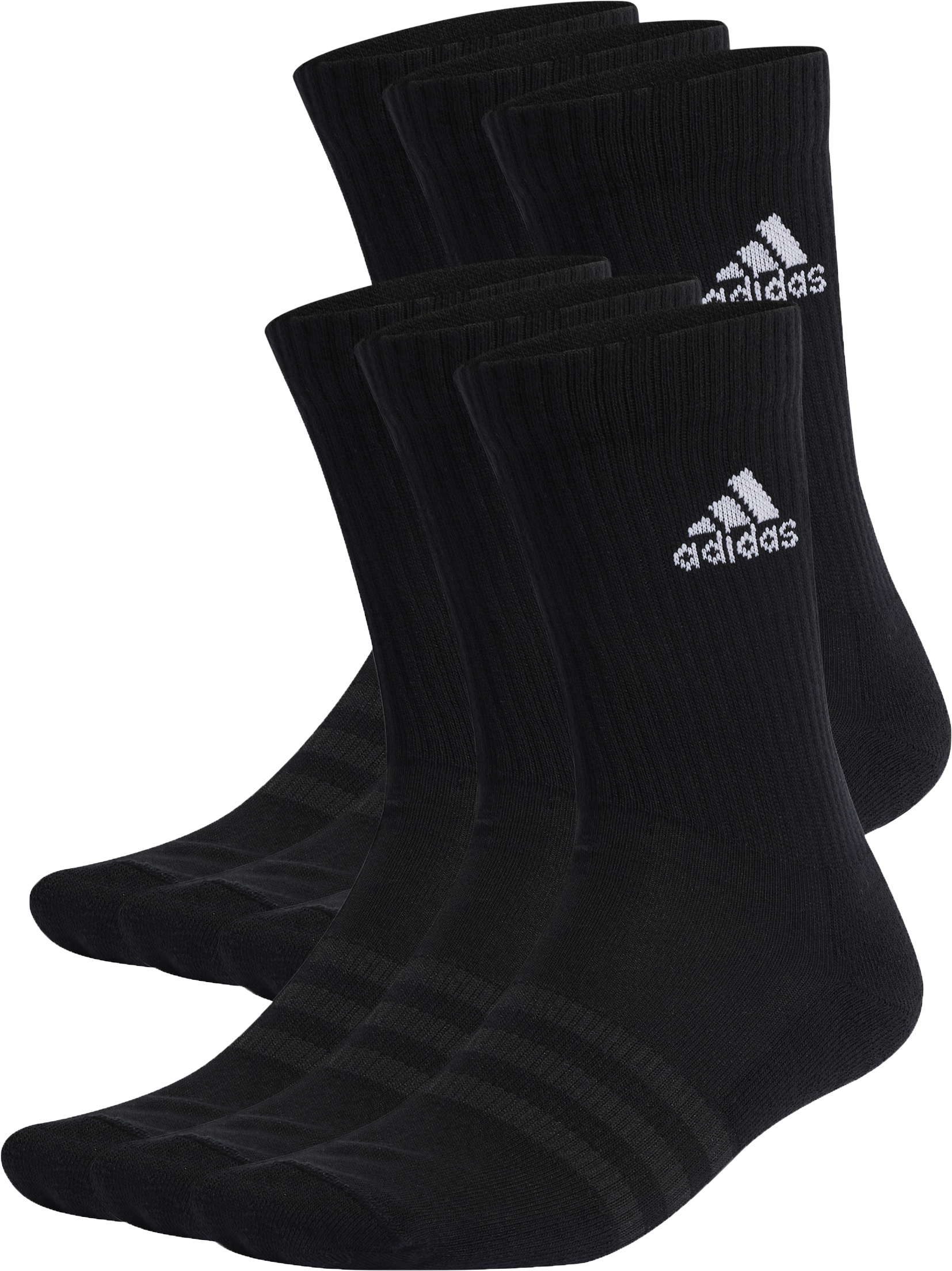 adidas Cush Crew 6er Pack Socken Schwarz