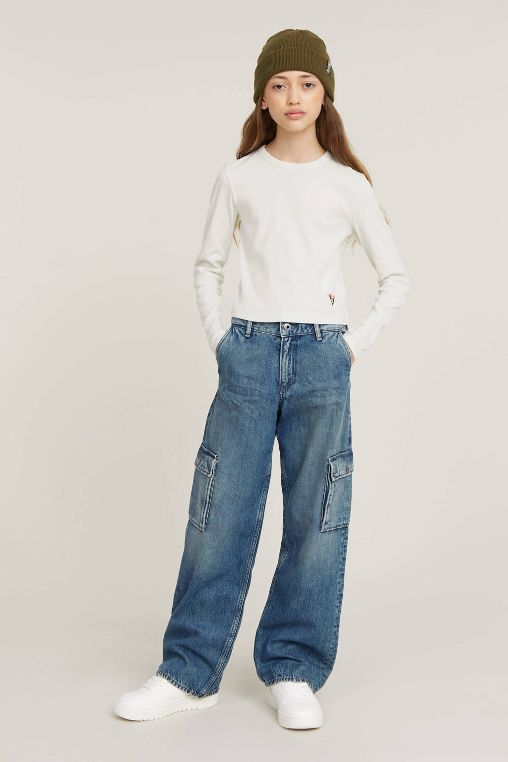 G-STAR cropped longsleeve ecru