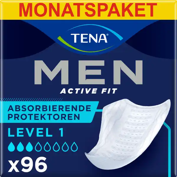 Men Active Fit Absorbierende Protektoren Einlagen Level 1 Monatspaket