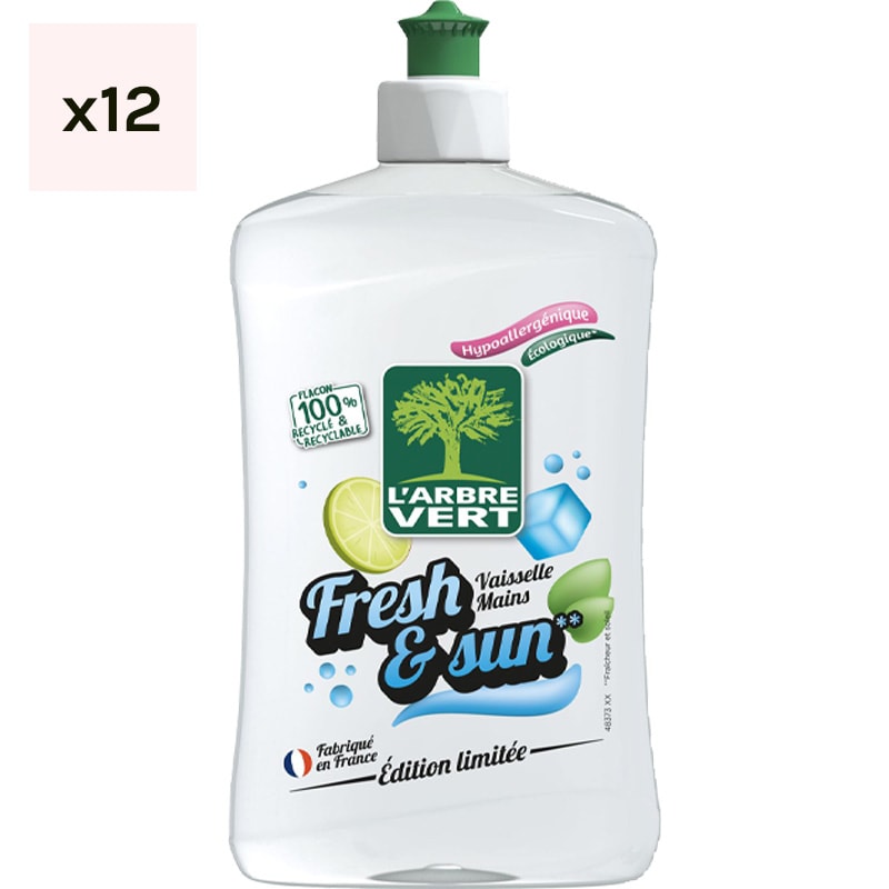 Liquides vaisselle mains - Fresh & Sun - 12 x 500 ml