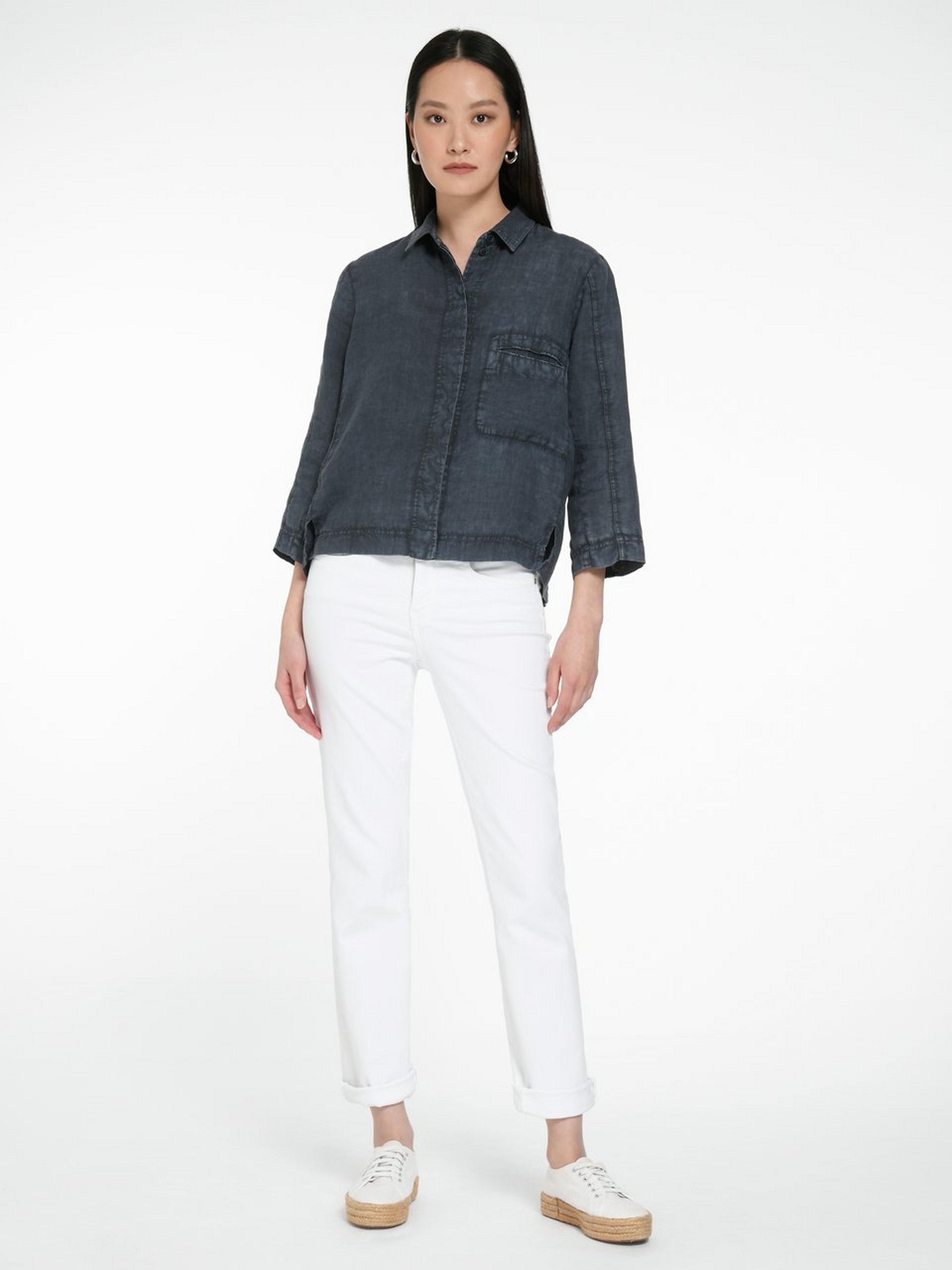 Bluse aus 100% Leinen