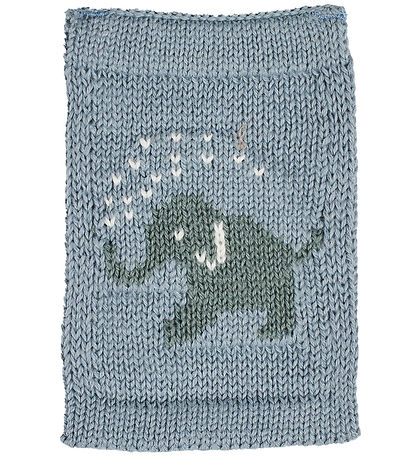 Smallstuff Stickat Flagge - Elefant - Blau