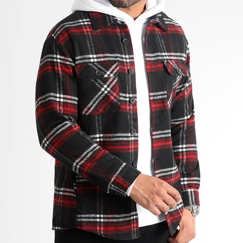 Surchemise A Carreaux 2488 Noir Rouge
