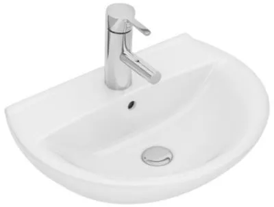 Ifö Spira vask buet 50cm 15050 - boltemontering, uden hanehul, uden overløb dybde 165